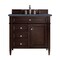 James Martin Vanities Brittany 36in Single Vanity, Burnished Mahogany w/ 3 CM Charcoal Soapstone Quartz Top 650-V36-BNM-3CSP - alternate 1